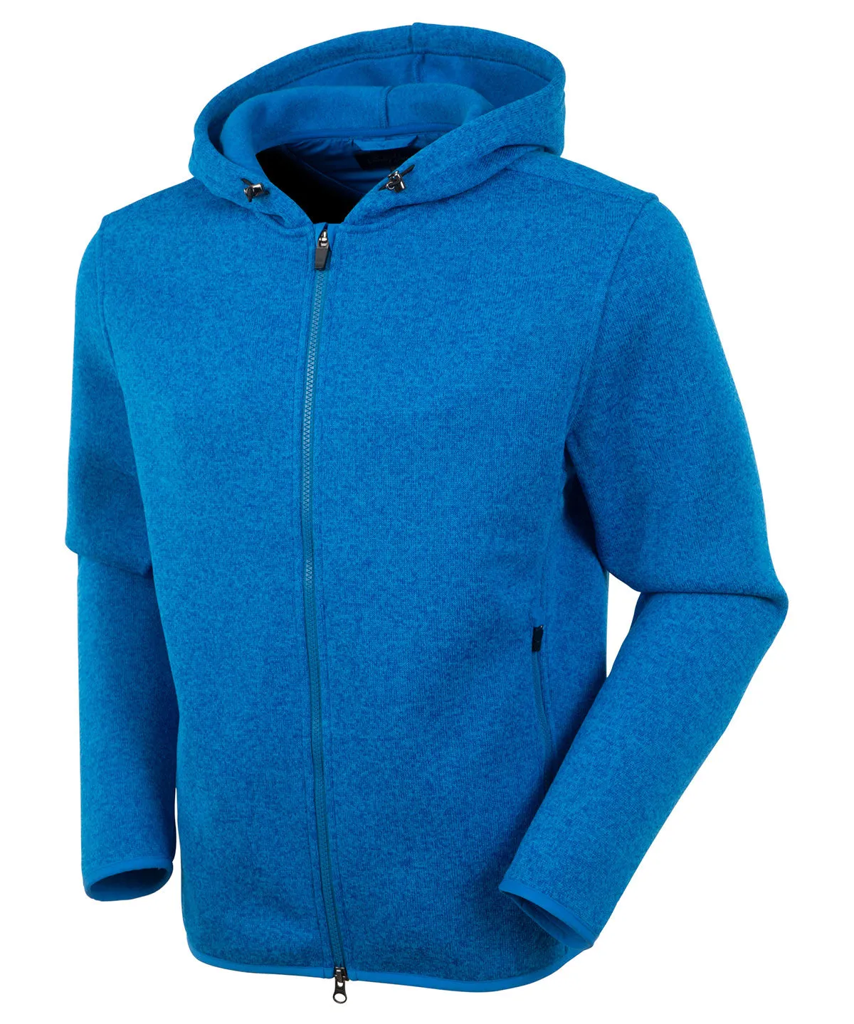 Heathered Full Zip Performance Fleece Hoody Jacket