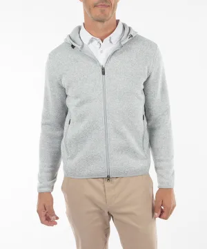 Heathered Full Zip Performance Fleece Hoody Jacket