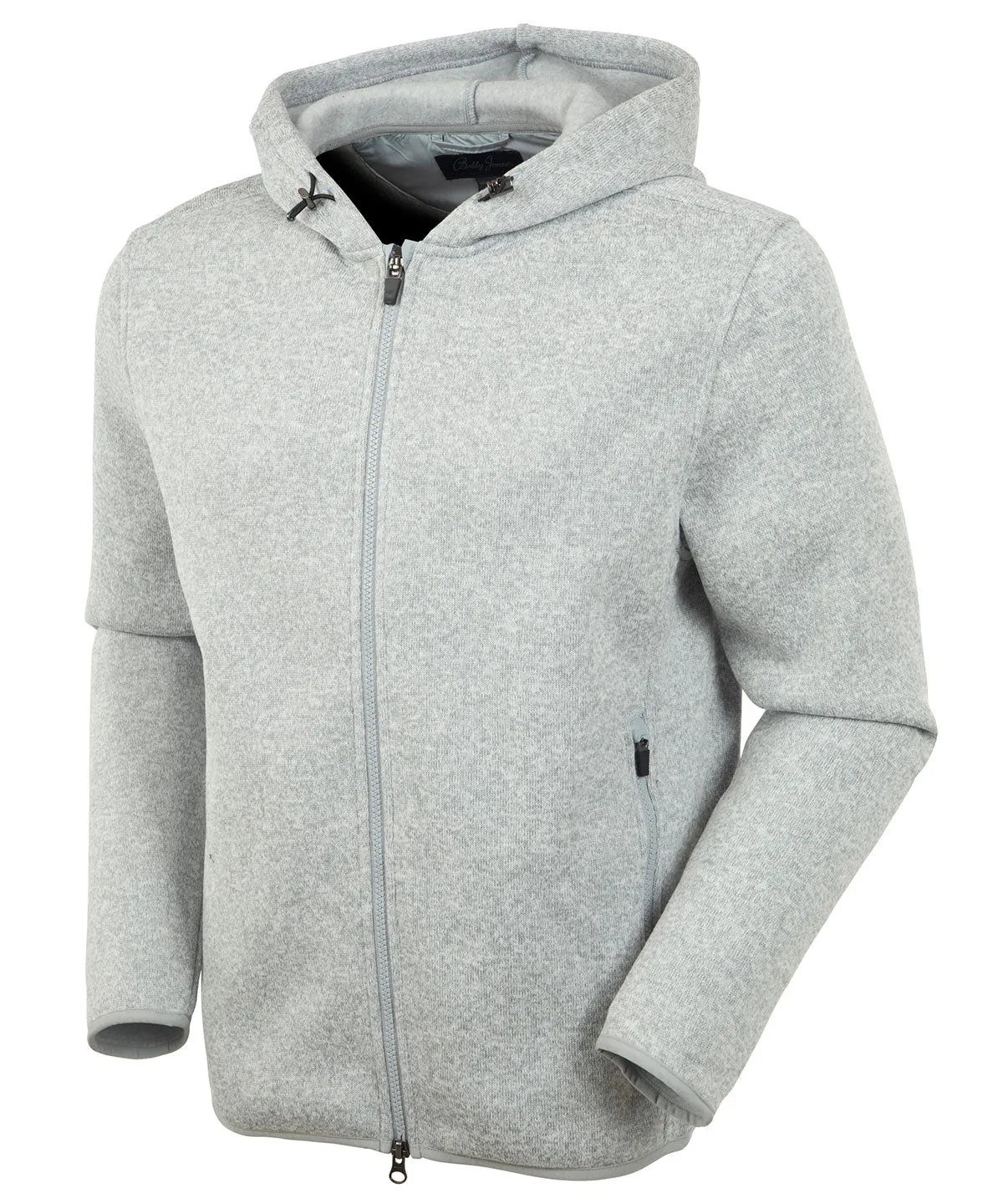 Heathered Full Zip Performance Fleece Hoody Jacket