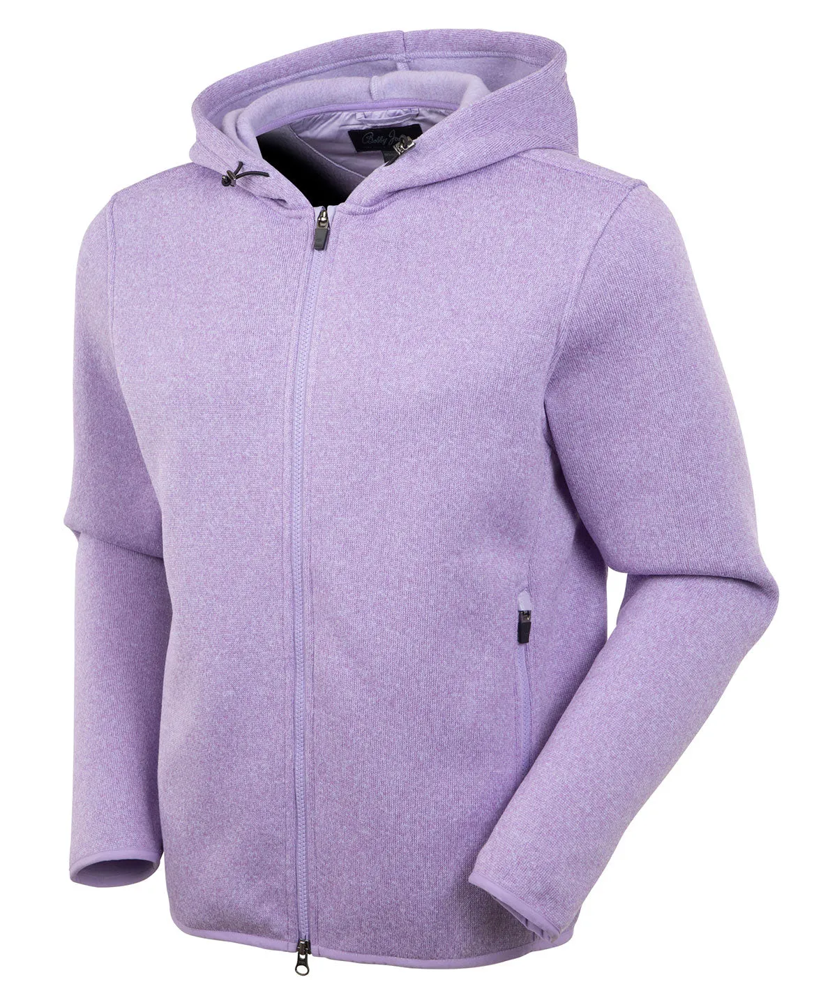 Heathered Full Zip Performance Fleece Hoody Jacket