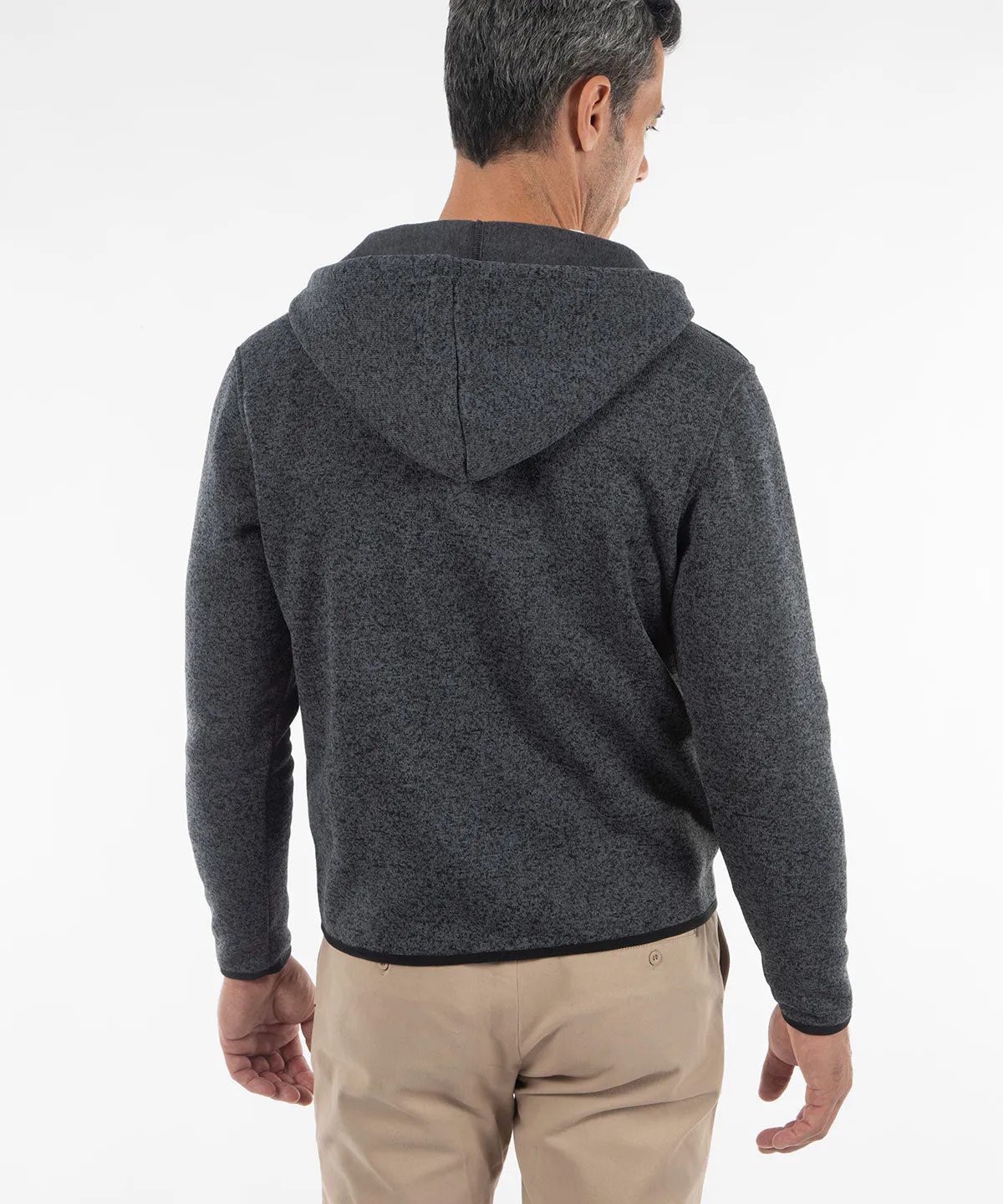 Heathered Full Zip Performance Fleece Hoody Jacket