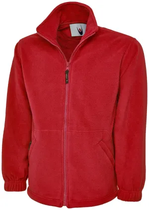 Heavyweight Full Zip Fleece Jacket | Red