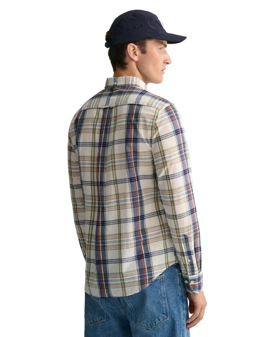 Indian Madras Check Shirt - Eggshell