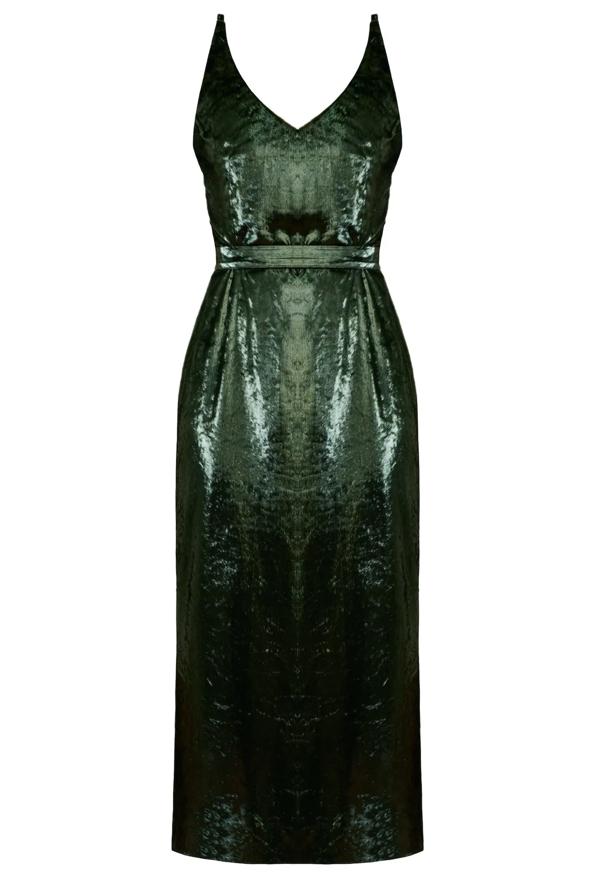 ISLA dark green velvet dress