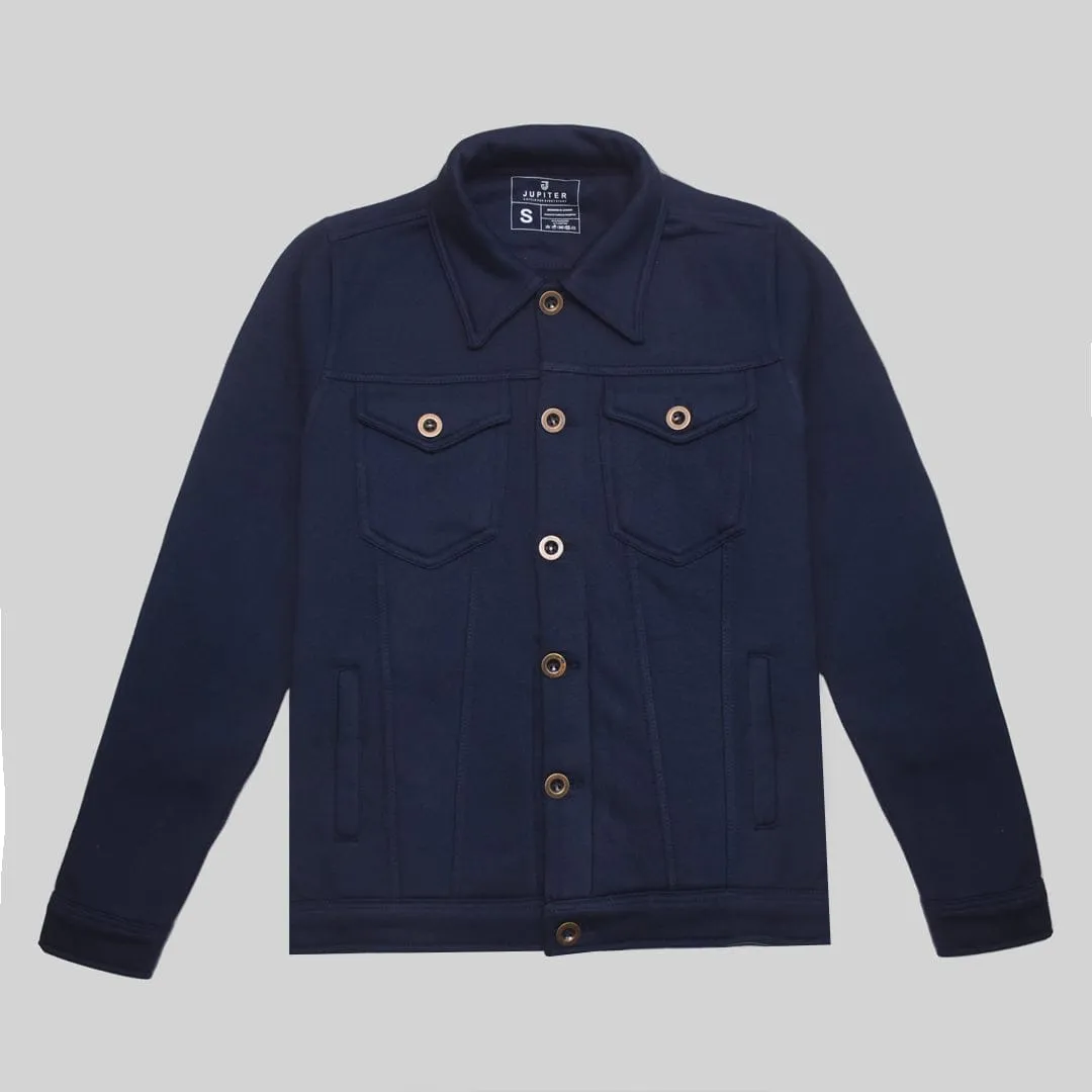 Jupiter Denim Style Heavy Fleece Jacket