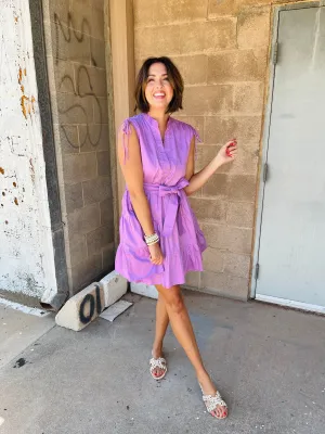 Karina Grimaldi | Marina Mini Dress - Lilac