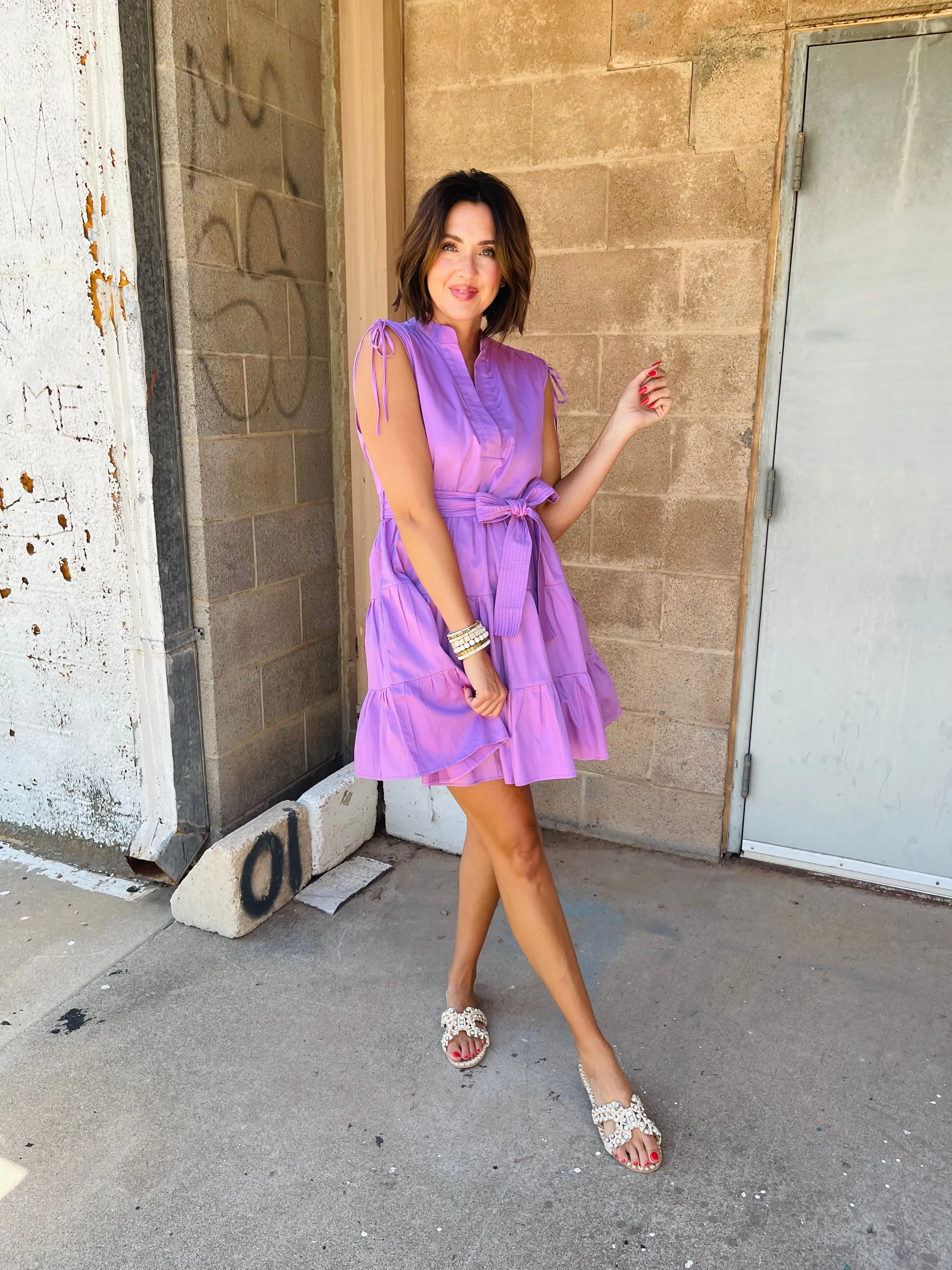 Karina Grimaldi | Marina Mini Dress - Lilac