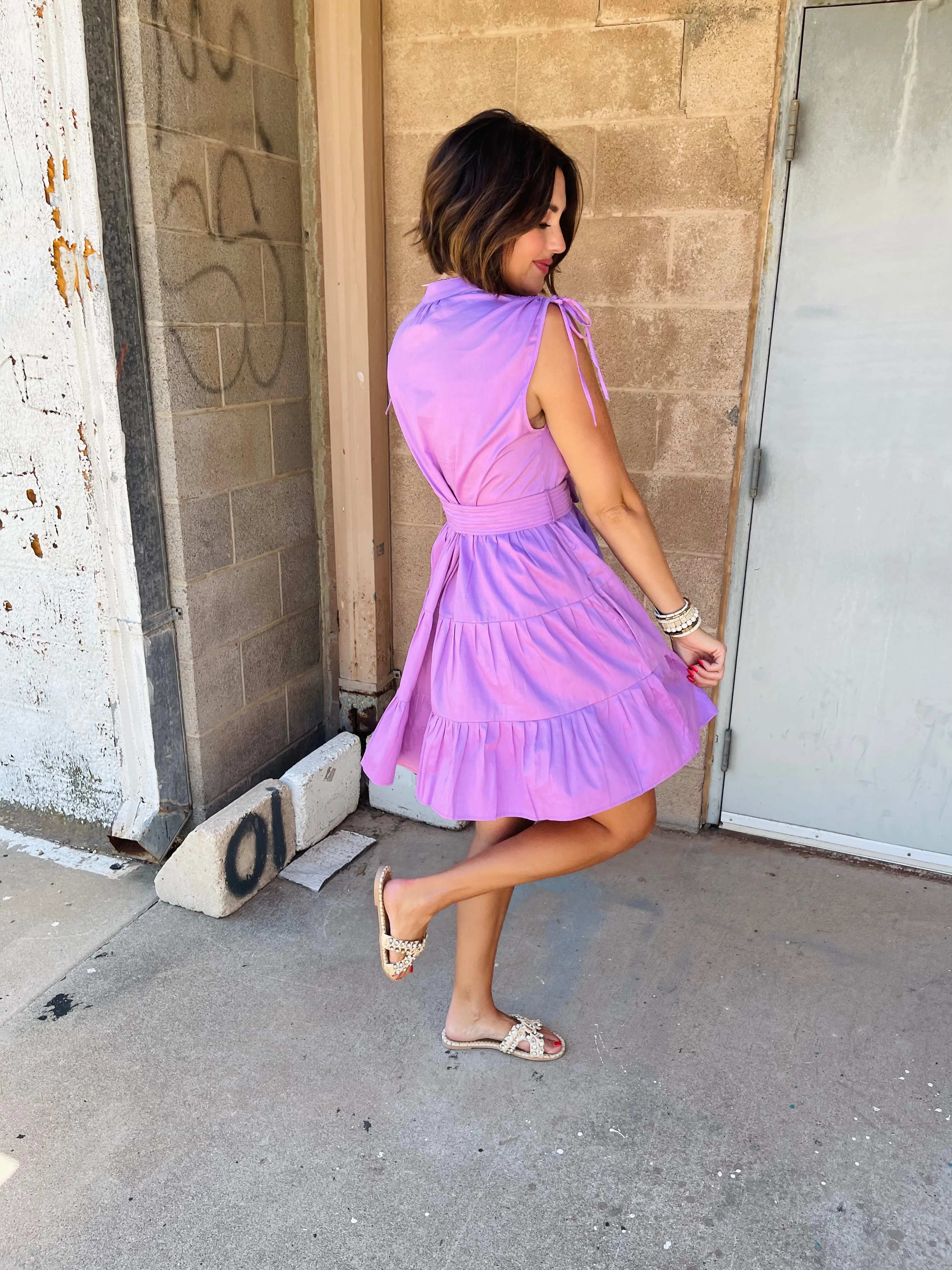 Karina Grimaldi | Marina Mini Dress - Lilac