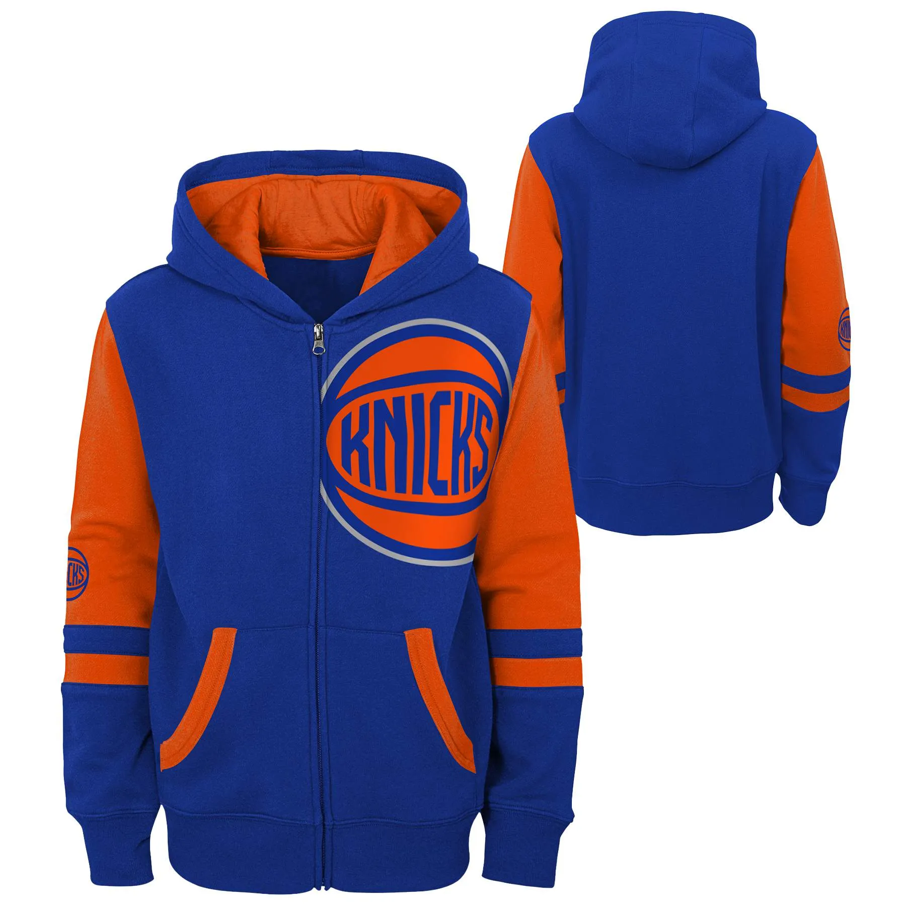 Knicks Fleece Hooded Zip Up Sweatshirt