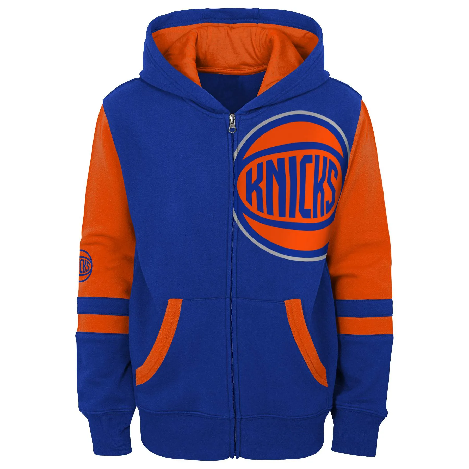 Knicks Fleece Hooded Zip Up Sweatshirt