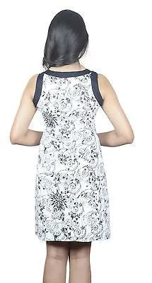 ladies-sleeveless-white-color-dress-with-floral-print-and-flower-embroidery