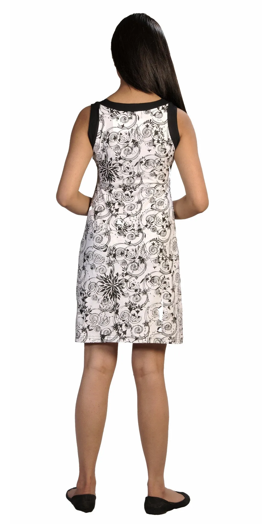 ladies-sleeveless-white-color-dress-with-floral-print-and-flower-embroidery