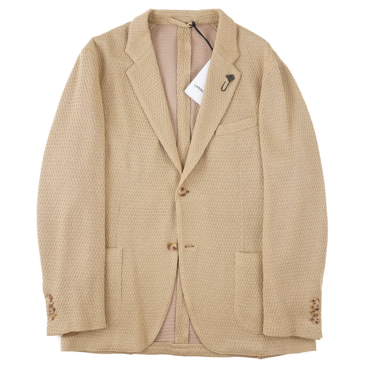 Lardini Soft-Constructed Knit Wool Blazer