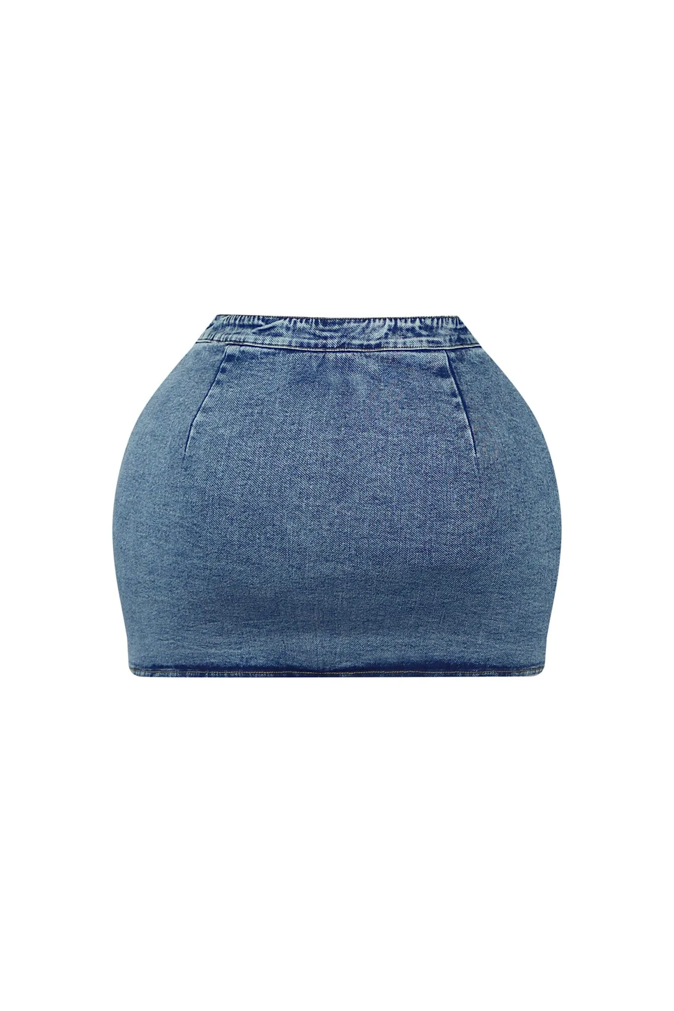 Lock Up Denim Mini Skirt