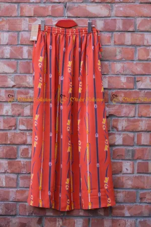 Long Skirt printed Brick