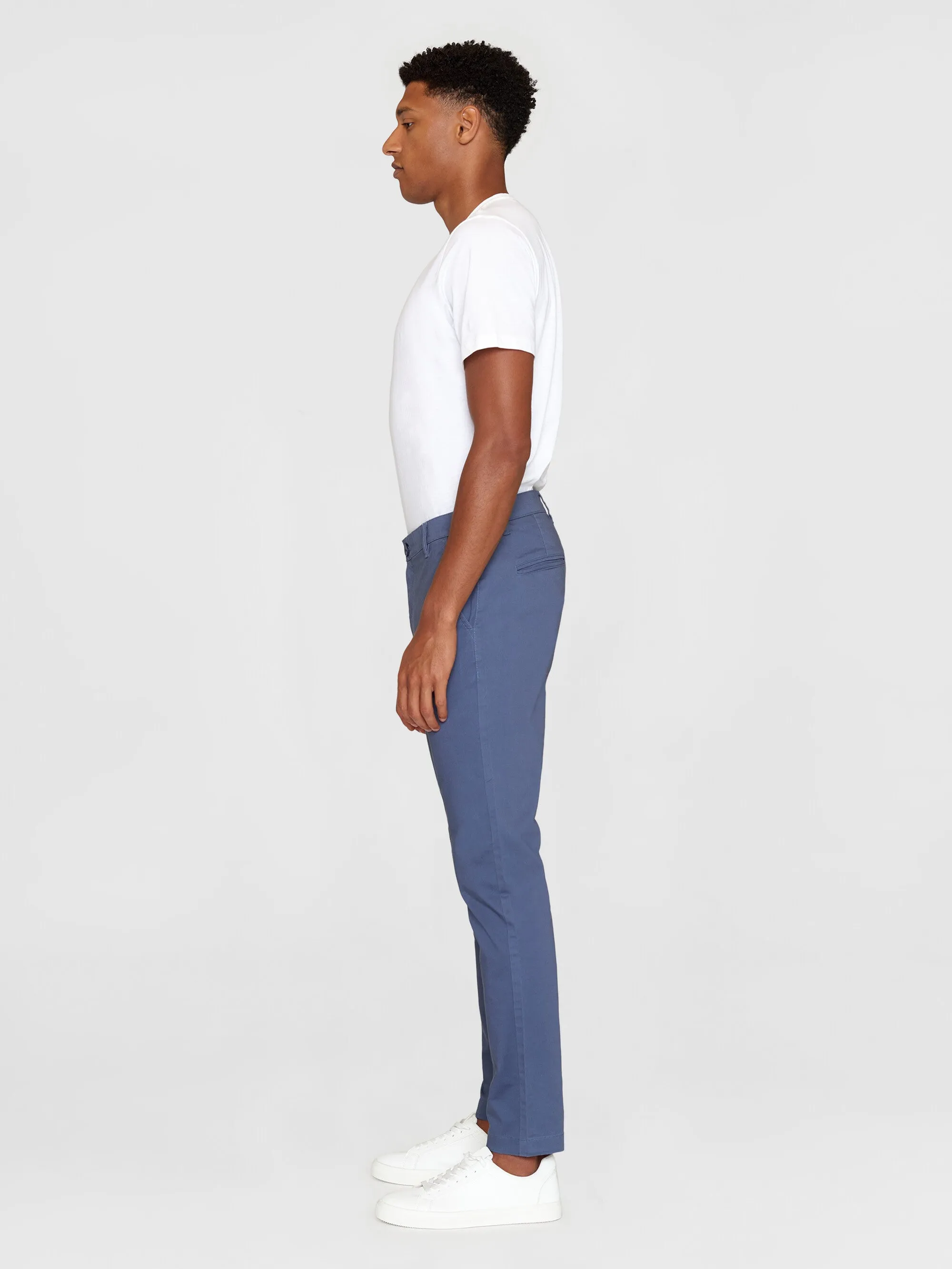 LUCA slim twill chino pants - Vintage Indigo