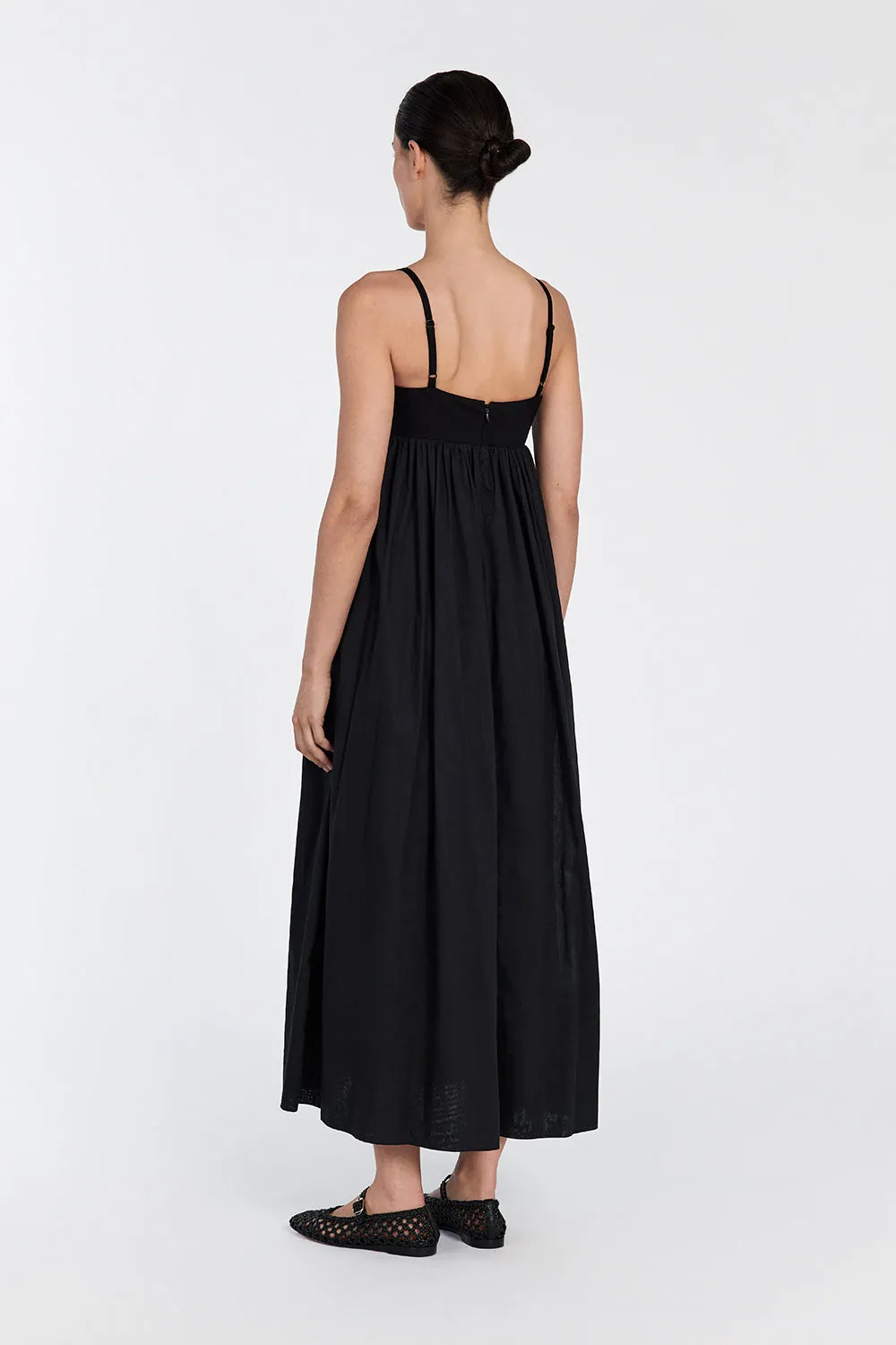 MAEVE BLACK MIDI DRESS