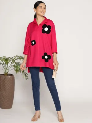 Magenta Rayon ShirtTop - Aventure