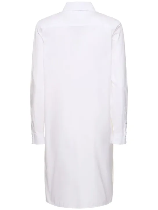 Max Mara   Cotton poplin drawstring shirt dress 