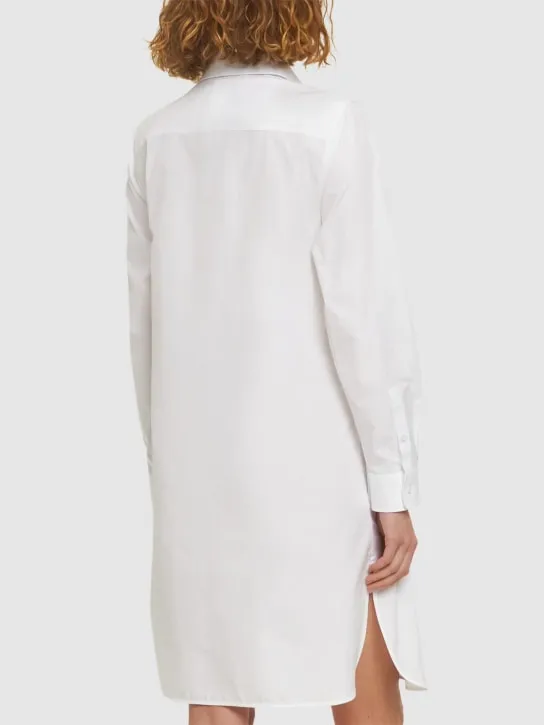 Max Mara   Cotton poplin drawstring shirt dress 