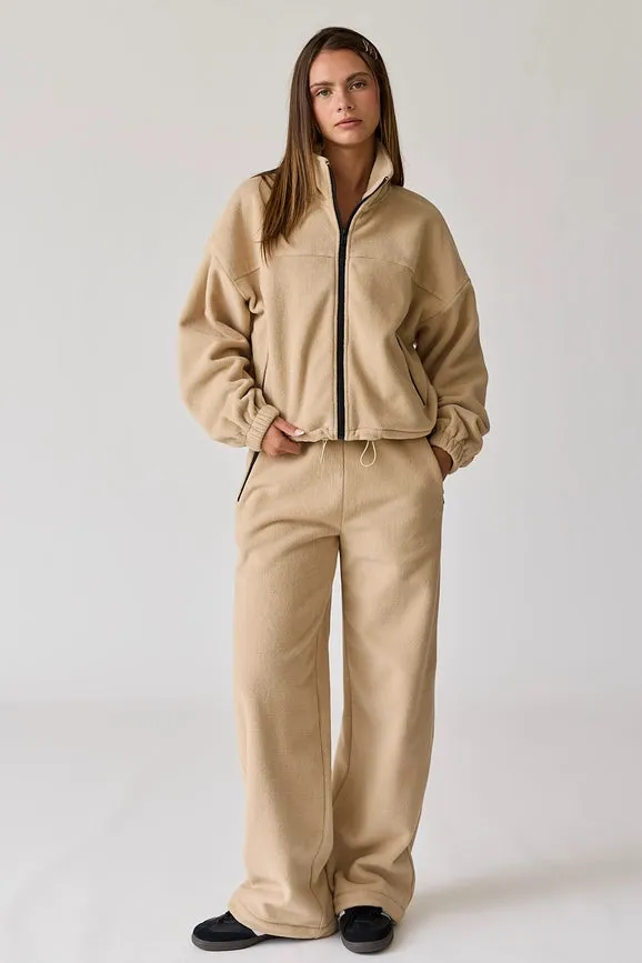 Maya Fleece Jacket Tan