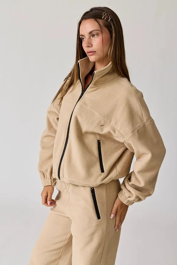 Maya Fleece Jacket Tan