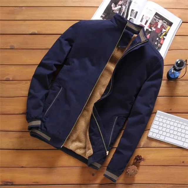 Men's Casual Fashion Slim Fit Fleece Jacket