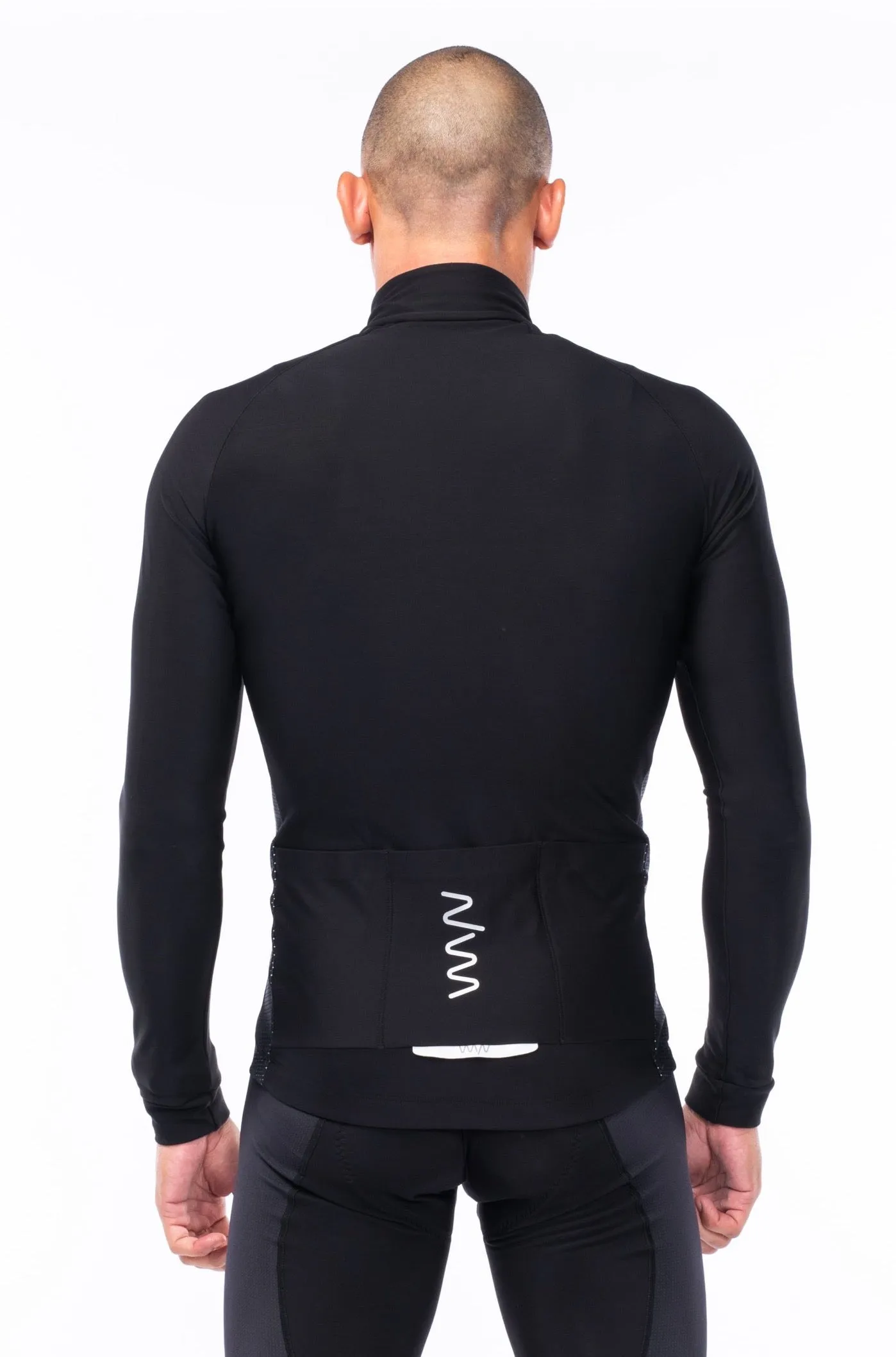 Men's Italian Thermal Cycling Jacket - Black