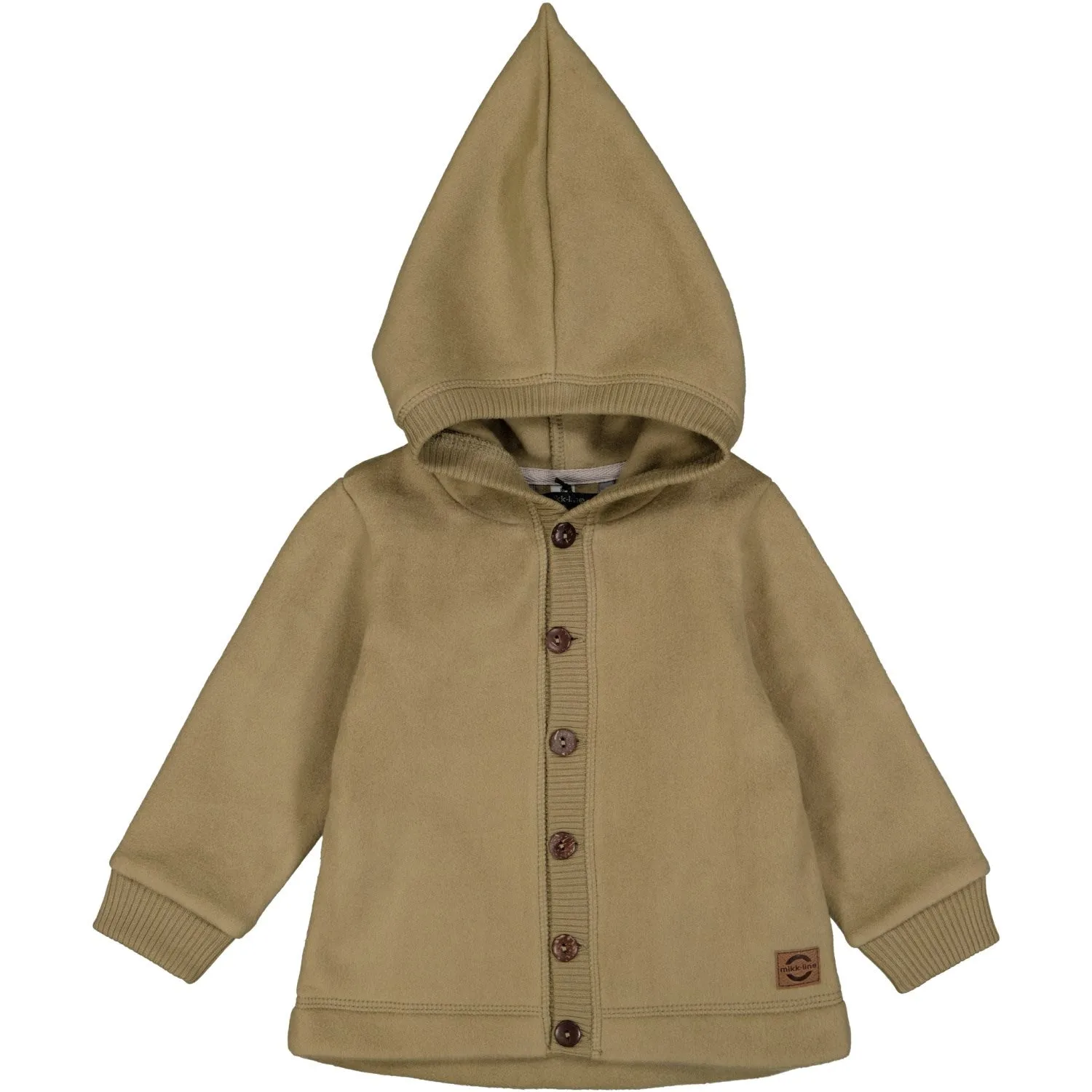 Mikk-Line Dried Herb Cotton Fleece Cardigan m. Hood