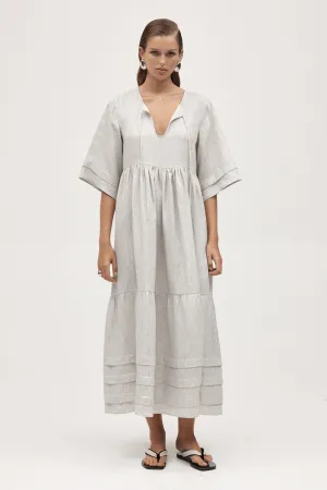 NELLIE DRESS TWILL STRIPE