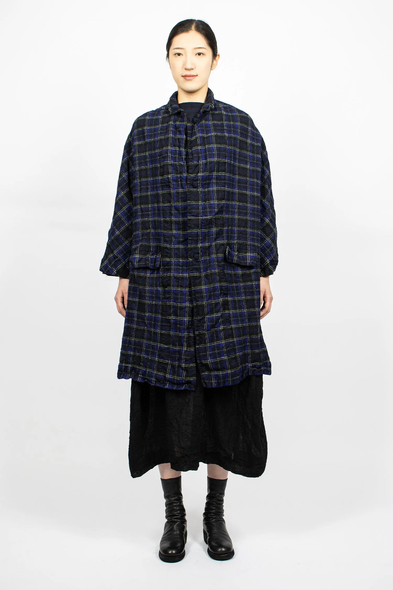 Poppy Washed Coat Tartan