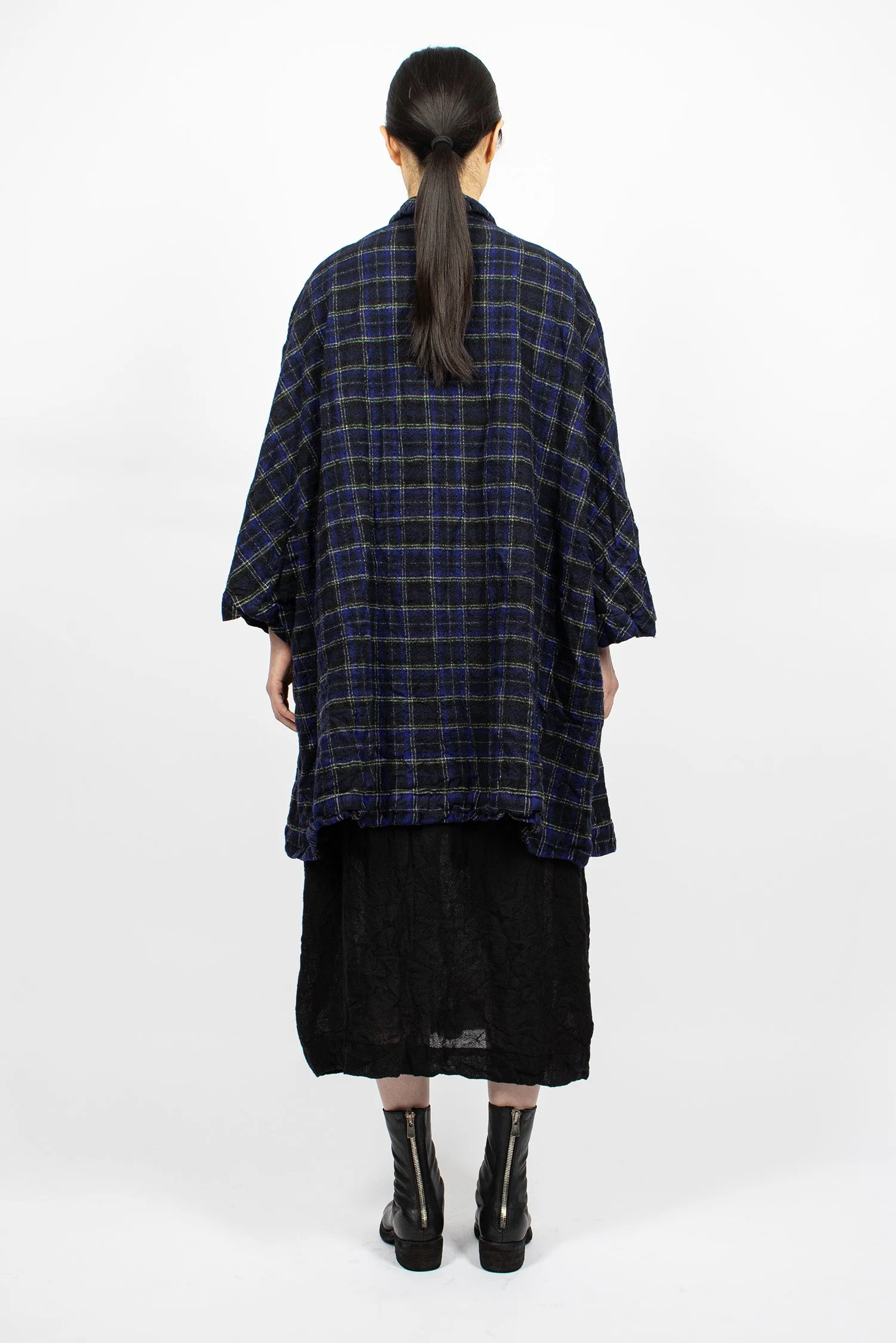 Poppy Washed Coat Tartan