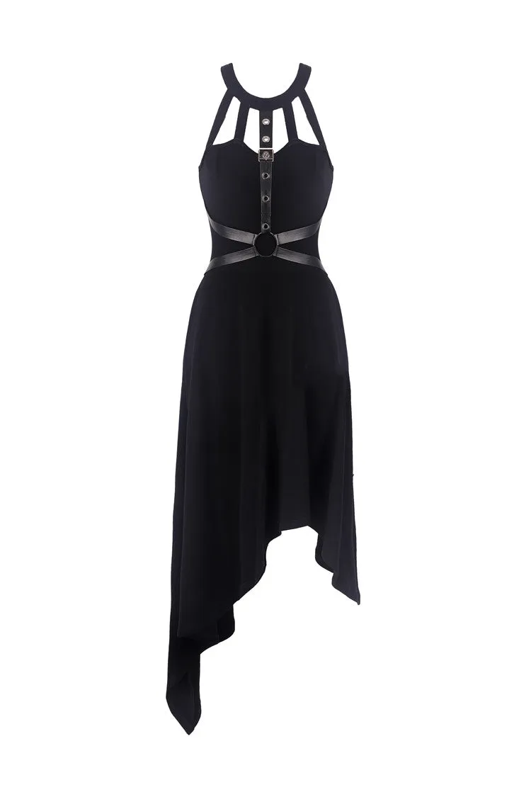 Punk dress with asymmetrical hem DW310