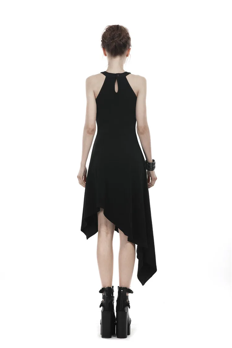 Punk dress with asymmetrical hem DW310