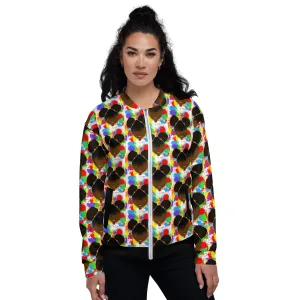 RAINBOW SPLATTER SISTAH Unisex Bomber Jacket