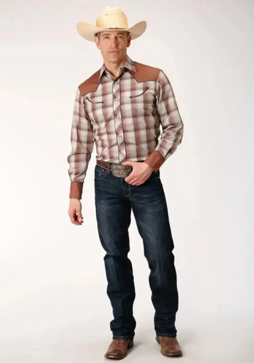 Roper Vineyard Sunset (Brown) - Men's Western Shirt