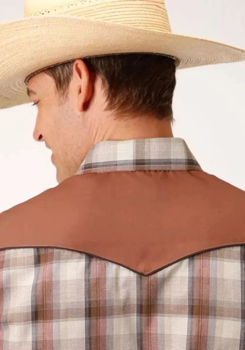 Roper Vineyard Sunset (Brown) - Men's Western Shirt