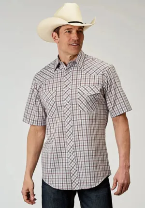 Roper Vintage Plaid (White) - Men's Western Shirt