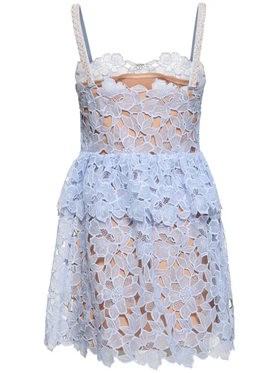 Self-portrait   Organza lace mini dress 