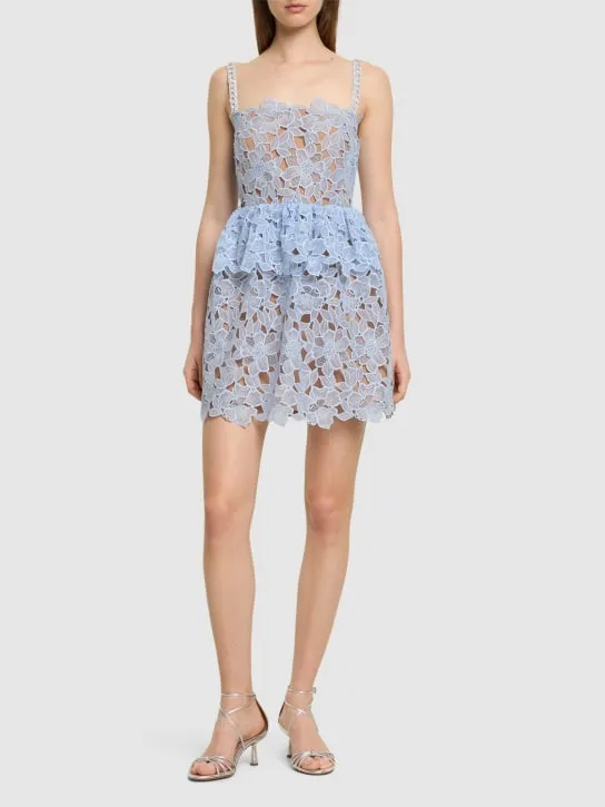 Self-portrait   Organza lace mini dress 