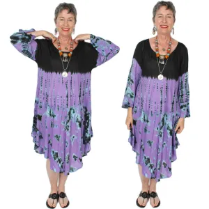 Sunheart Batik long-sleeve Summer Dress Boho Hippie Chic Resort Wear Sml-4x 