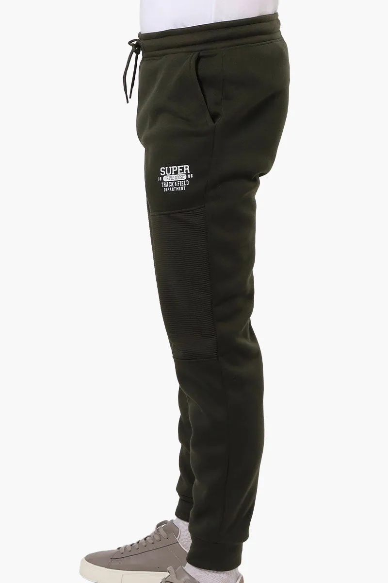 Super Triple Goose Track & Field Print Joggers - Olive