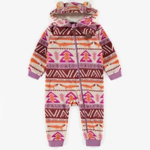 The Jacquard Fleece Onepiece - Purple Mix - BABY