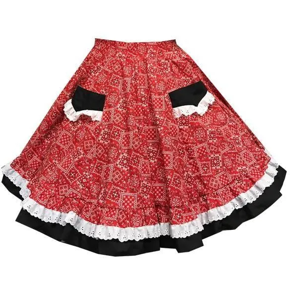 Western Bandana Square Dance Skirt