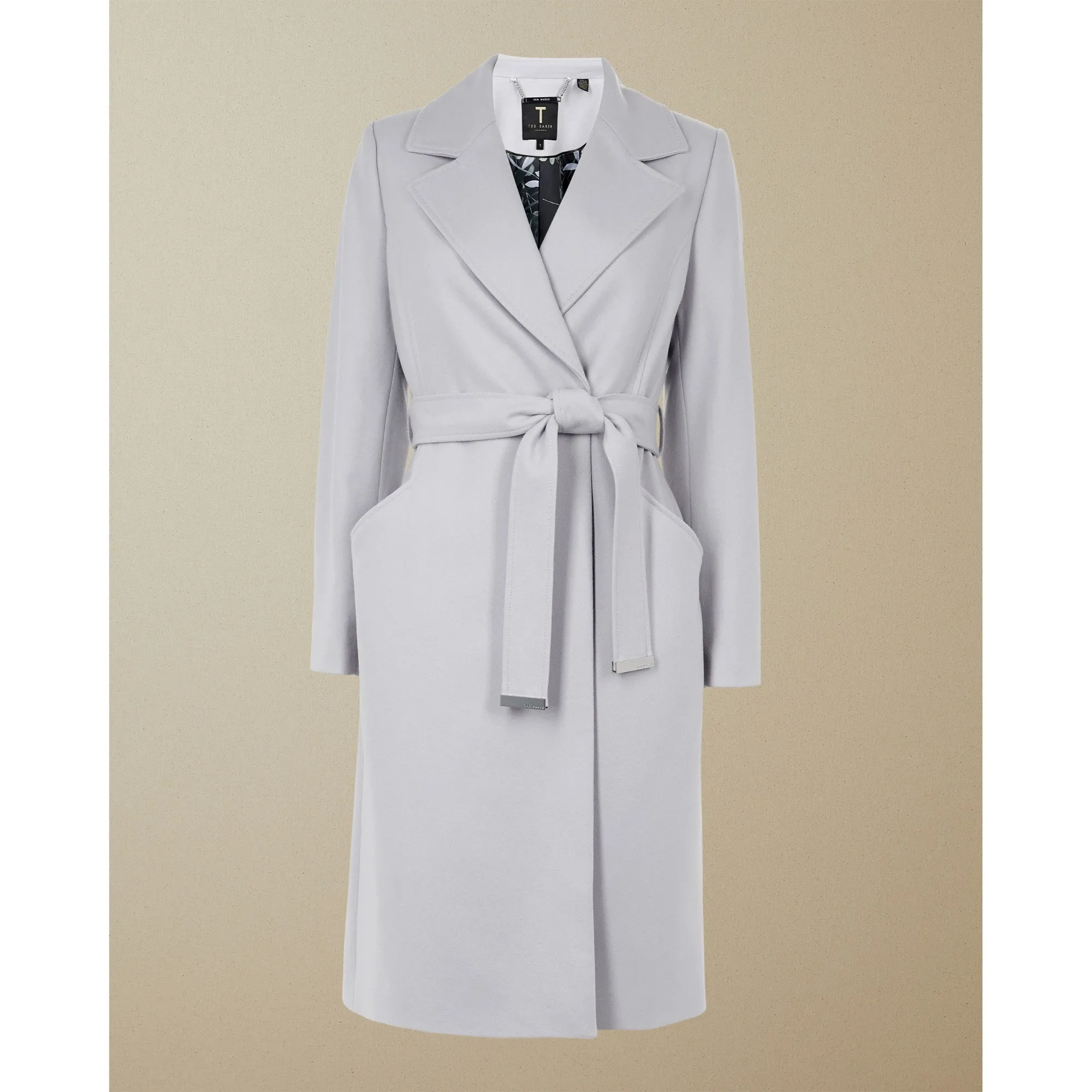 Women Stexa-Long Collared Wool Coat - Lilac