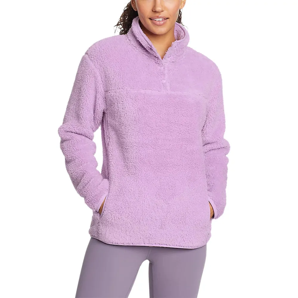 Women's Fast Plush Fleece Snap-Mock