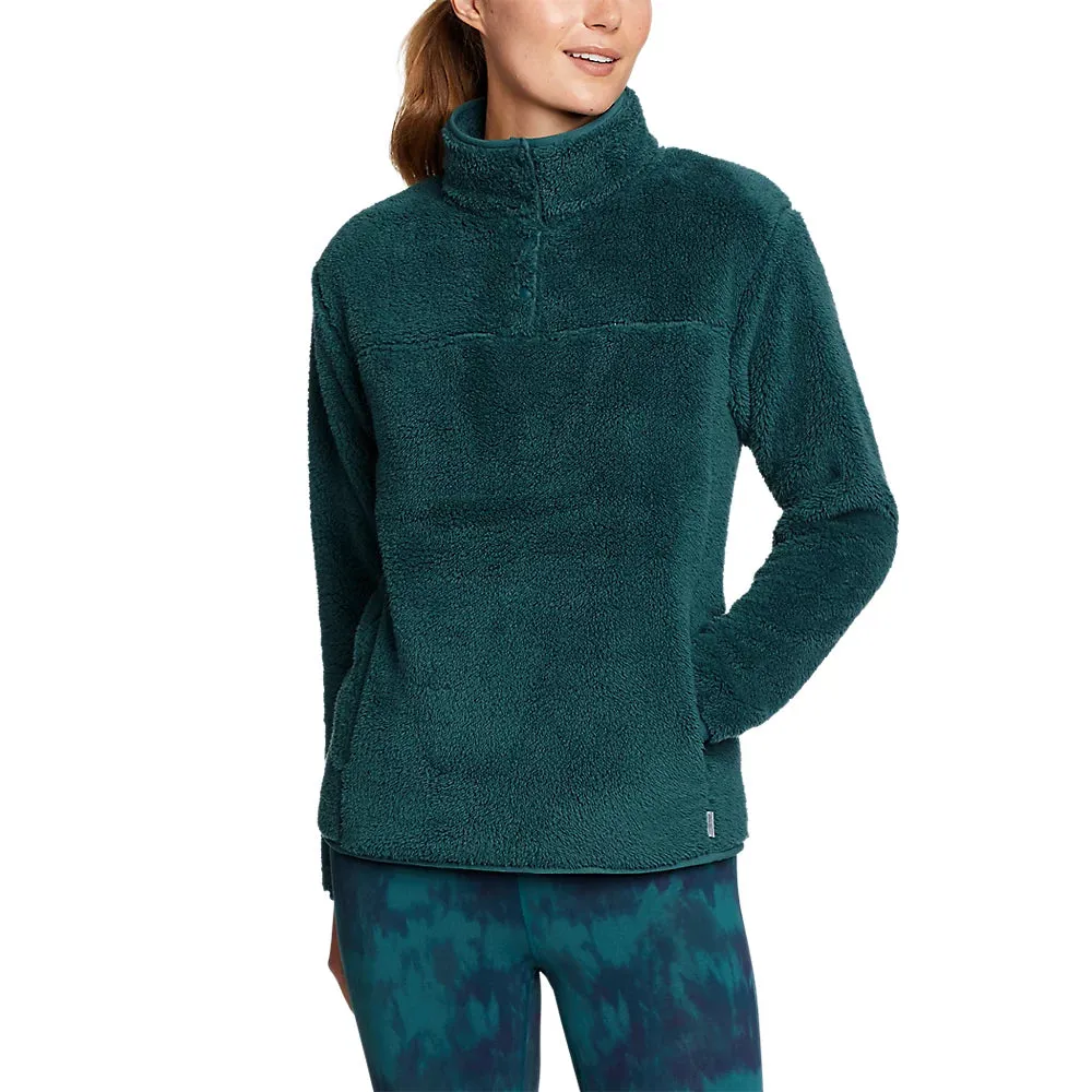 Women's Fast Plush Fleece Snap-Mock