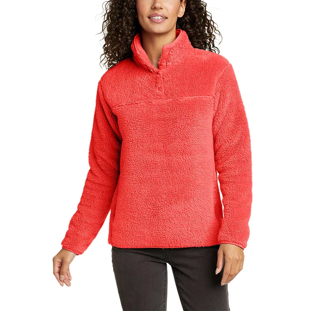 Women's Fast Plush Fleece Snap-Mock