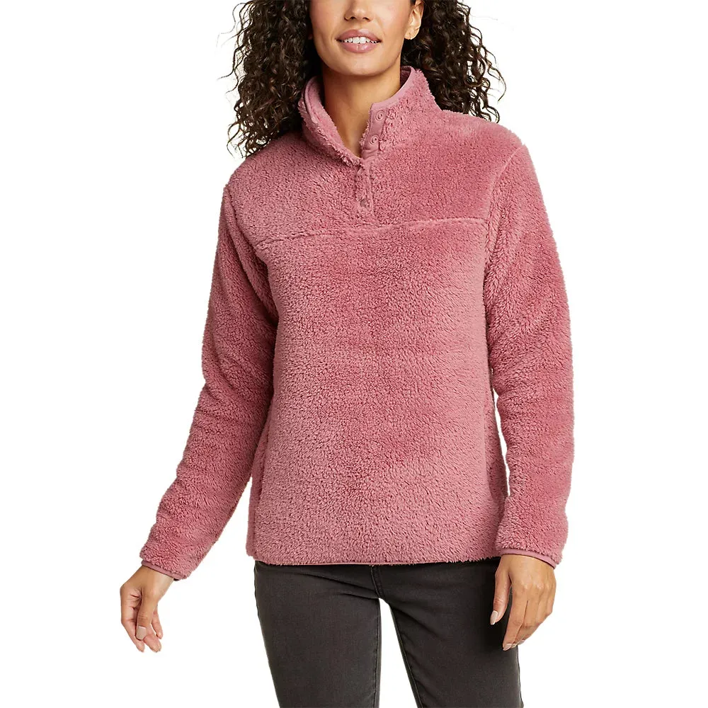 Women's Fast Plush Fleece Snap-Mock