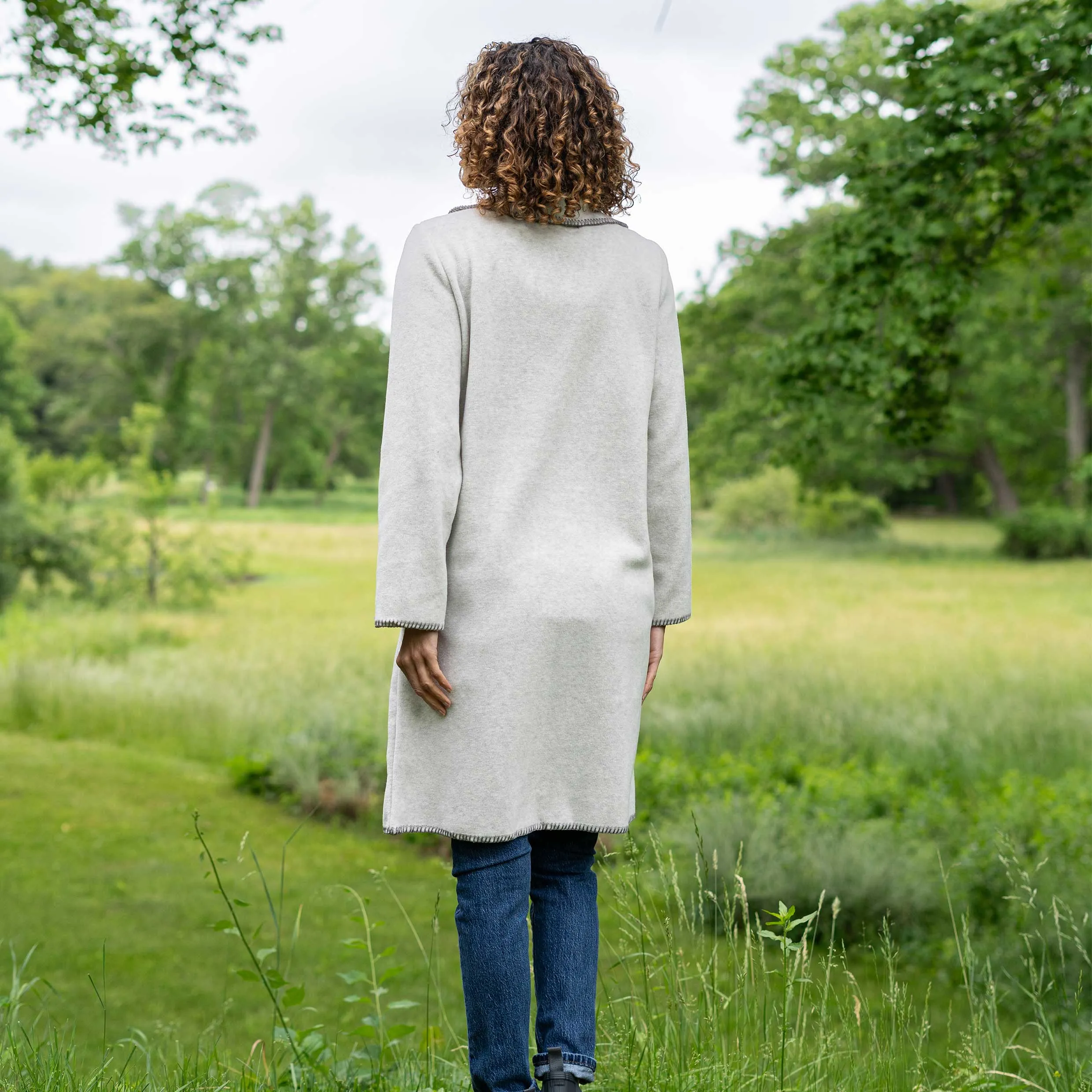 Women's Heather Fleece Open Coat